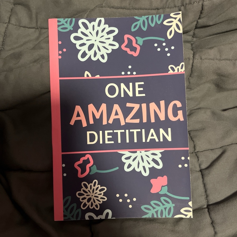 Amazing Dietitian Floral Notebook - Pink and Navy